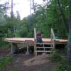 Round platform done in white Spruce from Sweeden! Thanks to DAN! Pete made stairs!
